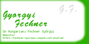 gyorgyi fechner business card